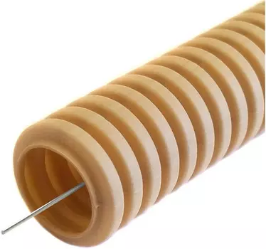 Труба гофрированная лёгкая Промрукав PR01.0042 ПВХ 350 Н сосна с/з д16 (100 м)