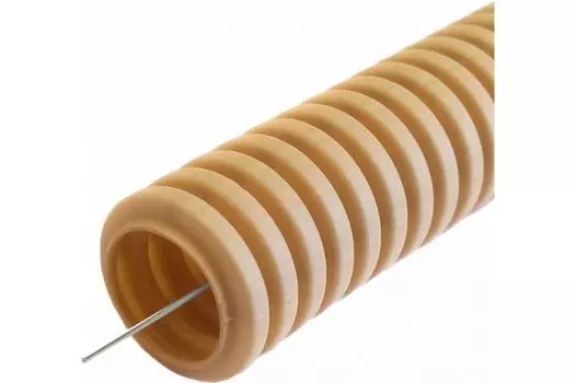 Труба гофрированная лёгкая Промрукав PR01.0049 ПВХ 350 Н сосна с/з д20 (10 м)