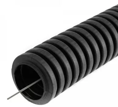 Труба гофрированная лёгкая Промрукав PR01.0054 ПВХ 350 Н черная с/з д16 (50 м)