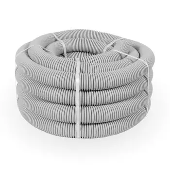 Труба гофрированная лёгкая Промрукав PR.014231 ПВХ 350 Н серая с/з д40 (15м)