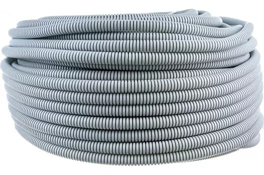 Труба гофрированная Промрукав PR.032000 ПВХ серая с/з д20 (100м) Строитель