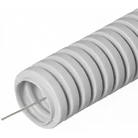 Труба гофрированная Промрукав PR.033225 ПВХ серая с/з д32 (25м) Строитель