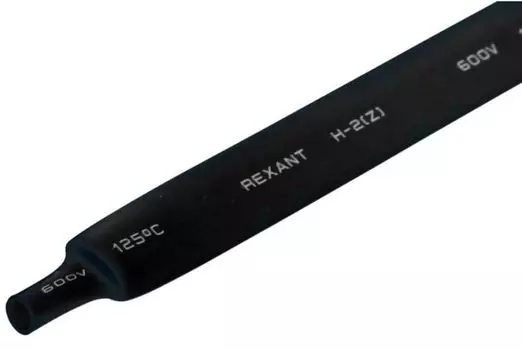 Трубка термоусадочная Rexant 20-9006 ТУТ нг 9,0/4,5мм, черная, упаковка 50 шт. по 1м