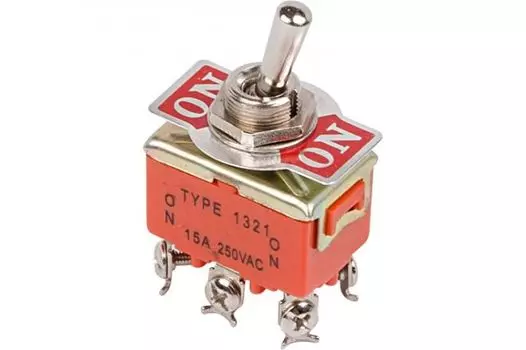 Тумблер Rexant 06-0327-B 250V 15А (6c) ON-ON двухполюсный (KN-202)