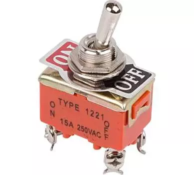 Тумблер Rexant 36-4130 250V 15А (4c) ON-OFF двухполюсный (KN-201)