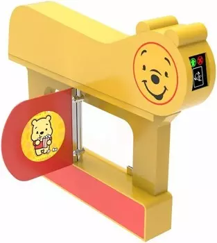 Турникет БЛОКПОСТ ДТ 500 детский, с автоматической функцией "антипаника", нержавеющая сталь, створки - акрил,"сухие контакты на плате управления", про