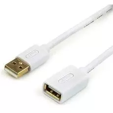 Удлинитель Atcom АТ3688 USB (Am/Af), 1.8 m, белый, блистер