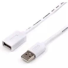 Удлинитель Atcom AT3789 USB (Am  Af), феррит, 1.8 m, белый
