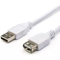 Удлинитель Atcom AT4717 USB (Am  Af, 2 феррита), 5.0 m, белый