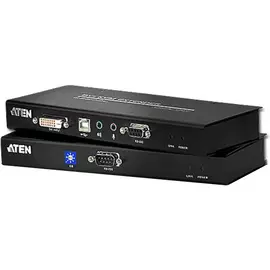 Удлинитель Aten CE602-A7-G (УЦЕНЕННЫЙ) KVM USB,VI Dual Link+AUDIO+RS232,60метр.,2xUTPCat5e,DVI-D+2xUSB A-тип+2xMINI JACK+DB9,Female,сKVM-шнуромUSBDVI-