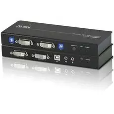 Удлинитель Aten CE604-AT-G 2xDVI Single Link+KBD/MOUSE USB+AUDIO+RS232,60 м, 2xUTP Cat5e,2xDVI-D+2xUSB A-тип+2xMINI JACK+DB9,Female,с KVM-шнуром USB D
