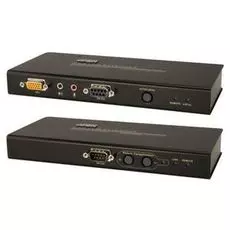 Удлинитель Aten CE750A-AT-G SVGA+Kbd/Mouse USB+Audio+RS232, 150 м, SPHD15+HD-DB15+2xUSB A-тип+2xMini Jack+DB9, Female, без шнуров, БП 220> 5.3V