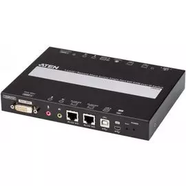 Удлинитель Aten CN9600-AT-G IP KVM шлюз/extender, KVM+RS232+AUDIO DVI+USB, управл. по IP, Rackmount/Desktop, 2x10/100/1000 Base-T, с KVM-шнуром USB 1x