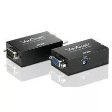 Удлинитель Aten VE022-AT-G VGA/SVGA+AUDIO, 150 м, HD-DB15+MINI JACK, M+F>F, со шнурами VGA 0.35м/AUDIO 0.4м, БП 220> 9V