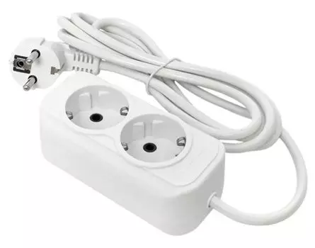 Удлинитель EKF UBA16-310-2-03 "Эксперт" 2 гнезда 3 метра 16А/3,0кВт с заземлением ПВС 3х1 PROxima