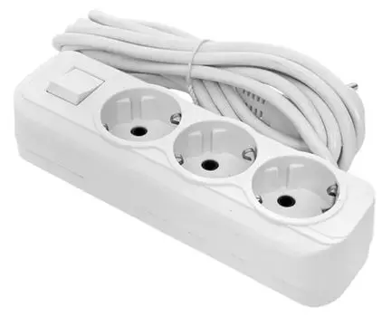 Удлинитель EKF UBA16-310-3-02i "Эксперт" 3 гнезда 2 метра 16А/3,0кВт с выключателем и заземлением ПВС 3х1 PROxima