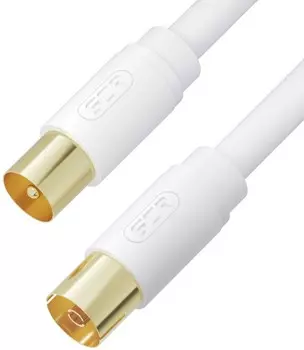 Удлинитель Greenconnect GCR-55546 3.0m антенный (коаксиальный) RG59, TV M / TV F, белый