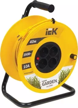 Удлинитель IEK WKP23-10-04-40 на катушке 4х40м без заземл. 10А IP20 Garden УК40 2х1 термозащита