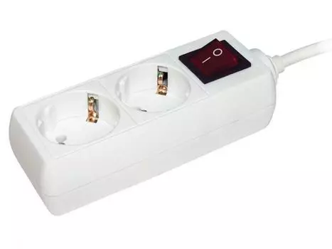 Удлинитель IEK WYP10-16-02-05-ZK-N 2х5м с заземл. 16А IP20 У02К 2P+PE 250В 3х1 с выкл.
