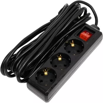 Удлинитель IEK WYP10-16-03-05-ZK-K02 У03К 3 места с заземлением 5м 3х1мм2 16А 250В черный