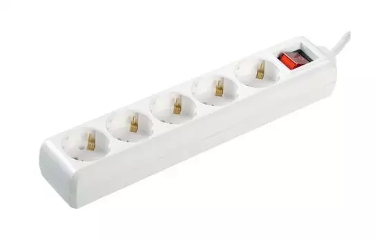 Удлинитель IEK WYP10-16-05-03-ZK-N 5х3м с заземл. 16А IP20 У05К 2P+PE 250В 3х1 с выкл.