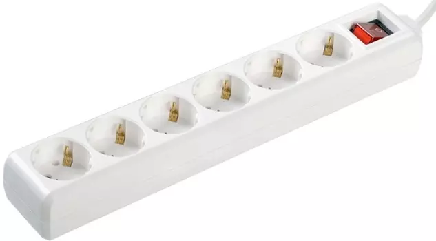 Удлинитель IEK WYP10-16-06-03-ZK-N У06К-выкл. 6 мест с заземлением 3метра 3х1мм2 16А/250