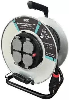 Удлинитель iTOK i-CONNECT-PRO-SUK-M-T-KG-325-4-44-50 силовой на катушке тип SUK серии iCONNECT PRO c заземлением и термозащитой КГтп-ХЛ 3х2,5 мм 4 гне