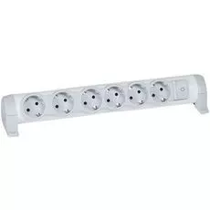 Колодка удлинителя Legrand 694639 "Комфорт" 6 x 2К+З - поставляется без кабеля