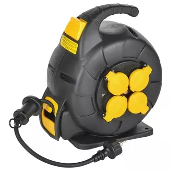 Удлинитель на катушке IEK TW-KP27-16-04-10-44 TWIST УК10 с заземлением 10м 3х1,5мм2 КГ автосм. IP44