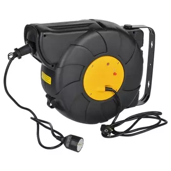 Удлинитель на катушке IEK TW-KP27-16-01-25-02 TWIST УК25 1мест. с заземлением 25м+2м 3х1,5мм2 автосм.