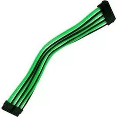 Удлинитель Nanoxia NX24V3EGWS 24-pin ATX, 30см, индивидуальная оплетка, зеленый/белый/черный