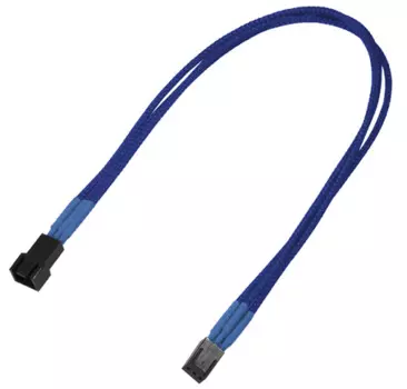Удлинитель Nanoxia NX3PV3EB 3-pin, 30см, индивидуальная оплетка, синий