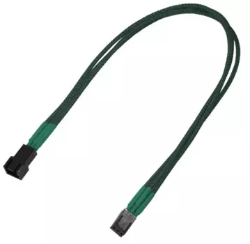 Удлинитель Nanoxia NX3PV3EG 3-pin, 30см, индивидуальная оплетка, зеленый