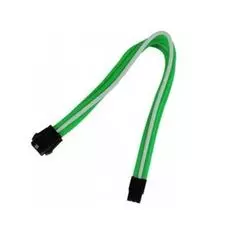 Удлинитель Nanoxia NX6PV3EGW 6-pin PCI-E, 30см, индивидуальная оплетка, зеленый/белый