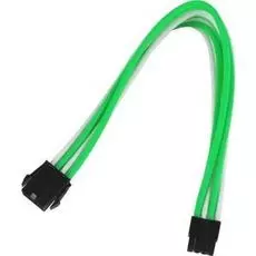Удлинитель Nanoxia NX8PE3EGW 8-pin PCI-E, 30см, индивидуальная оплетка, зеленый/белый