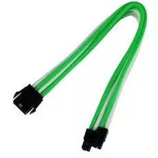 Удлинитель Nanoxia NX8PV3EGW 8-pin EPS, 30см, индивидуальная оплетка, зеленый/белый