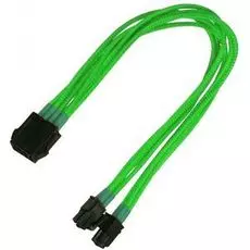 Удлинитель Nanoxia NX8PV3ENG 8-pin EPS, 30см, индивидуальная оплетка, неоновый зеленый