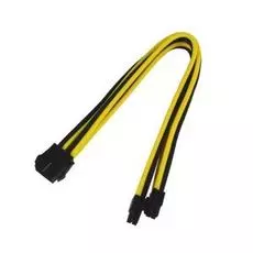 Удлинитель Nanoxia NX8PV3ESG 8-pin EPS, 30см, индивидуальная оплетка, черный/желтый