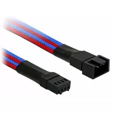 Удлинитель Nanoxia NXPWV3EBR 4-pin PWM, 30см, индивидуальная оплетка, синий/красный