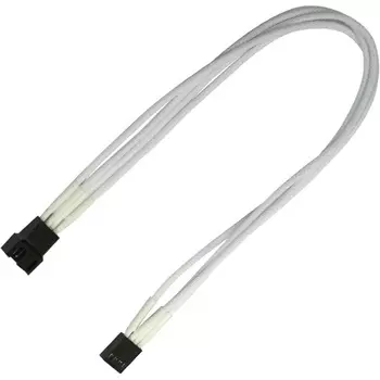 Удлинитель Nanoxia NXPWV3EW 4-pin PWM, 30см, индивидуальная оплетка, белый