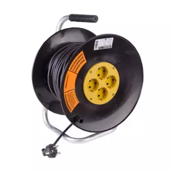 Удлинитель PROconnect 11-7611 силовой на катушке 4 гнезда с/з 50 м 3х1,5 мм2 OPTIMA