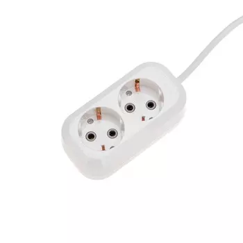 Удлинитель PROconnect 13-4204 2 гнезда, 5м, 3х0,75мм2, с/з, белый