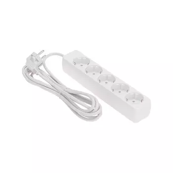 Удлинитель PROconnect 13-4212 5 гнезд, 3м, 3х0,75мм2, с/з, белый
