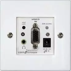 Удлинитель Rextron EVA-MG20WW VGA настенный CAT5/5e/6 UTP, до 165м, FullHD, WUXGA, Plug&play, EDID, Вход HDB15, Audio jack