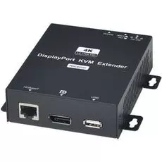 Удлинитель SC&T DP02U DisplayPort KVM (комплект передатчик+приёмник) по 1 кабелю витой пары CAT5e до 150м(1080px60Гц(8бит), CAT6 до 100м(4096х2160х60Г