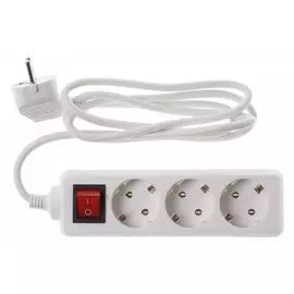 Удлинитель сетевой Buro BU-PS3.1/W 1.5м, 3 розетки, белый (пакет ПЭ)