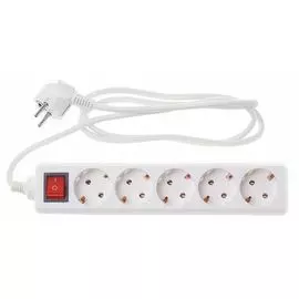 Удлинитель сетевой Buro BU-PS5.1/W 1.5м, 5 розеток, белый (пакет ПЭ)