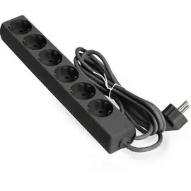 Удлинитель сетевой Exegate ECE-6-5B EX285834RUS 6 евророзетки с заземлением, 5м, черный