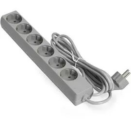 Удлинитель сетевой Exegate ECE-6-5G EX285835RUS 6 евророзетки с заземлением, 5м, серый