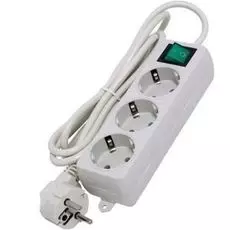 Удлинитель сетевой Гарнизон ELB-G3-W-5 5 м, 3 евророзетки, с выключателем, 16А